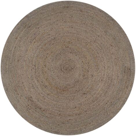 Teppich Handgefertigt Jute Rund 150 cm Grau
