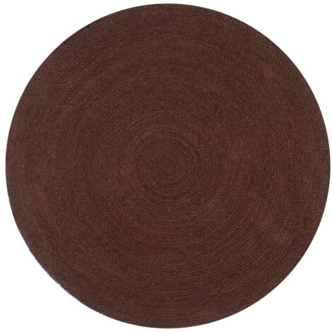 Teppich Handgefertigt Jute Rund 90 cm Braun