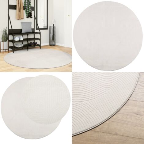 Teppich IZA Kurzflor Skandinavischer Look Creme Ø 160 cm - Flaumig - Teppich - Cremefarben - Rund - Skandinavisch - Home & Living