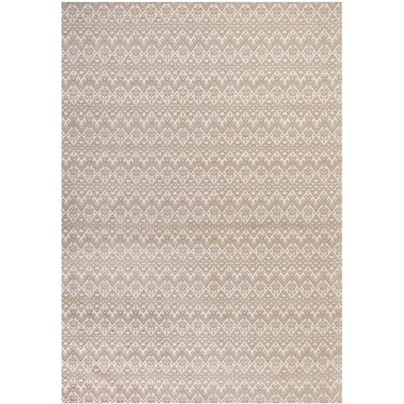 Beliani Teppich Beige U. Weiß Aus Jute 160 X 230 Cm Rechteckig Geometrisches Muster Kurzflor Modern Für Wohnzimmer Schlafzimmer
