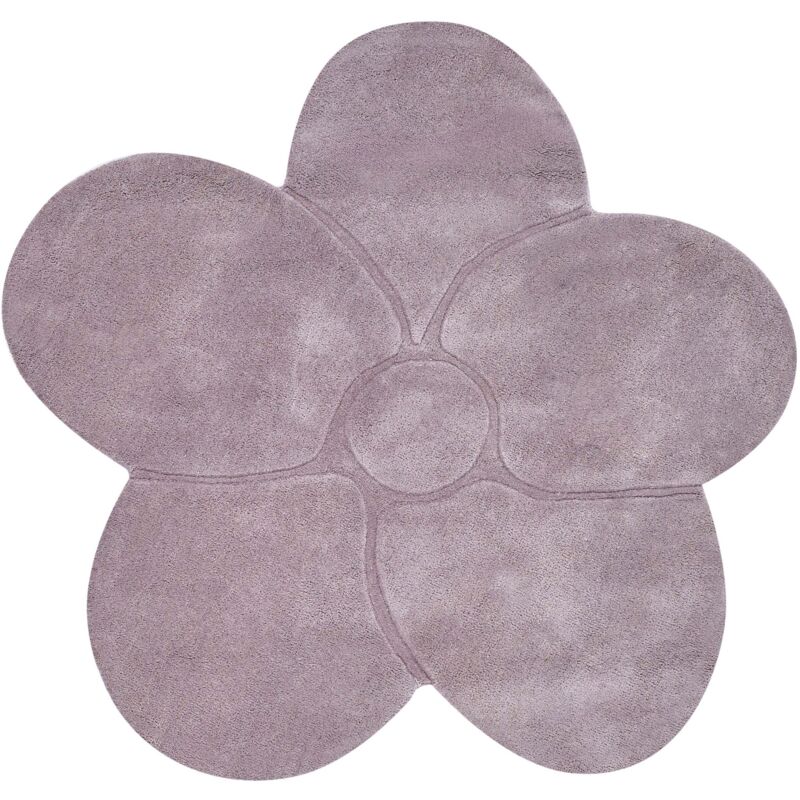 Beliani Teppich Kokkini Violett Ø 140 Cm Wolle
