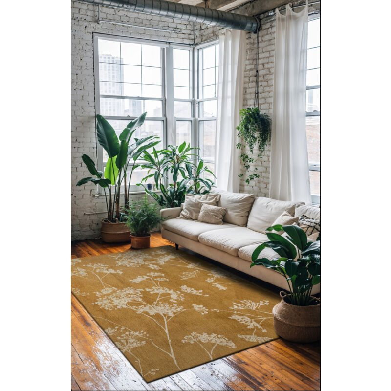 Beneffito - Teppich - Mushroom Kollektion - Herbarium - Teppich - Gold - 140x200cm