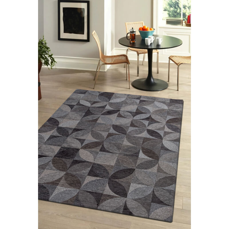 Teppich – Rondo Beneffito Kollektion – Charcoal – Teppich – Braun – 80x150cm