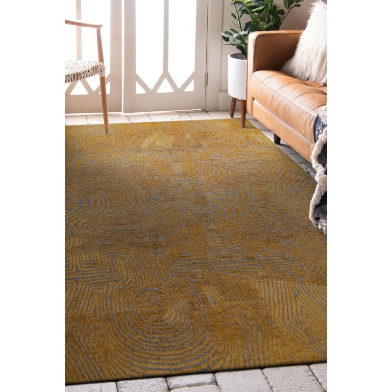 Teppich – Kollektion Tabasco Beneffito Gold Stone – Teppich – Gold Stone – 200 X 280 Cm – Gemusterter Teppich, Handwerkliche Verarbeitung,