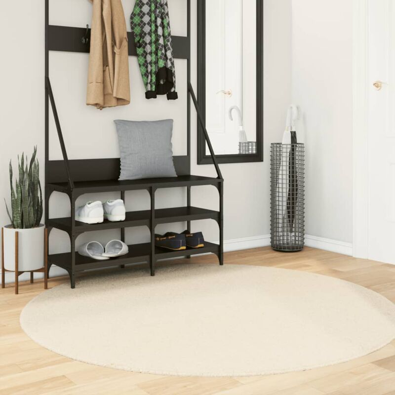 Vidaxl - Teppich Huarte Kurzflor Weich Und Waschbar Creme Ø 160 Cm