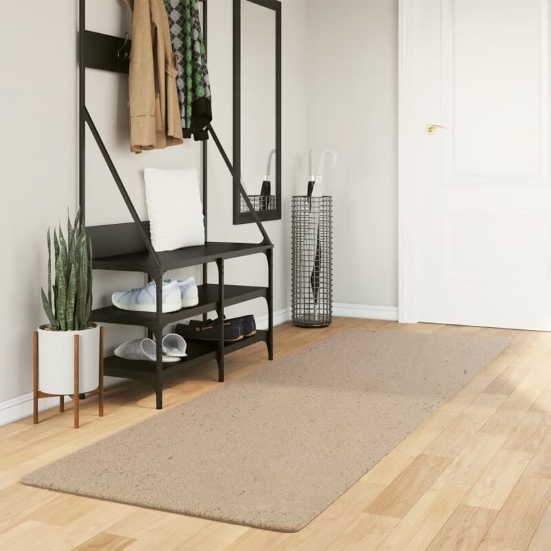 Vidaxl - Teppich Huarte Kurzflor Weich Und Waschbar Sandfarben 80x250 Cm