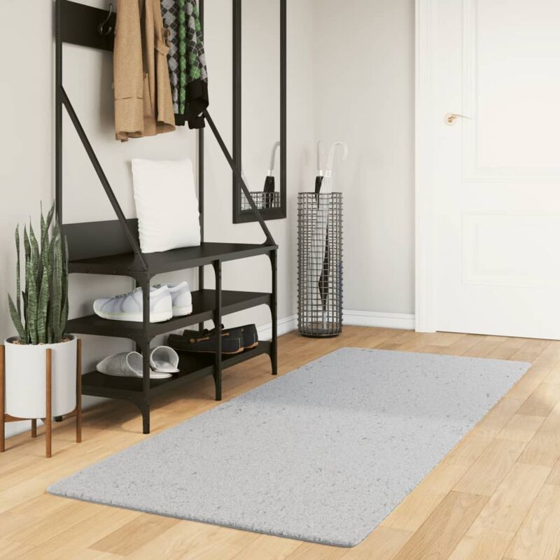 Vidaxl - Teppich Huarte Kurzflor Weich Und Waschbar Grau 80x200 Cm