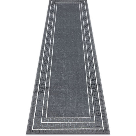 Teppich, Läufer ALLURE 1960 Griechischer Schlüssel, Rahmen - Strukturell, stilvoll, glamourös grau grey 60x250 cm