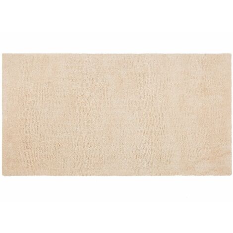 Teppich Läufer rechteckig 80 x 150 cm beige getuftet Shaggy Hochflor Modern Demre - Beige