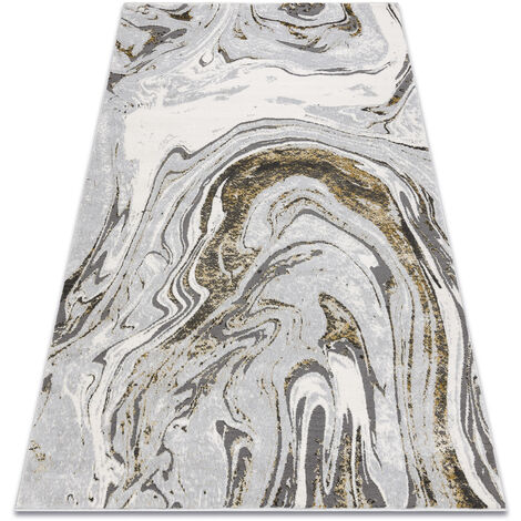 Teppich LIRA E1686 Abstrakt, Strukturell, Modern, Glamour - grau / gold grey 140x190 cm
