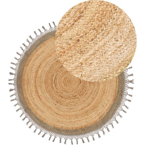 Teppich MARTS Grau ø 140 cm Jute