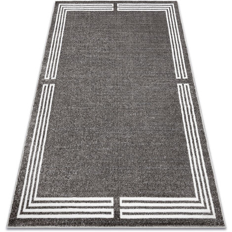 Teppich MATEO 8034/644 Modern Rahmen - Strukturell grau grey 80x150 cm
