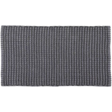 Teppich mimetisme polyester baumwolle geflecht 50x90 cm - hellgrau - Tendance