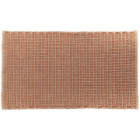 Teppich mimetismus polyester baumwolle geflecht 50x90 cm - kupfer taupe - Tendance
