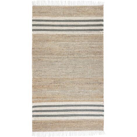 Teppich MIRZA Grau 80 x 150 cm Jute