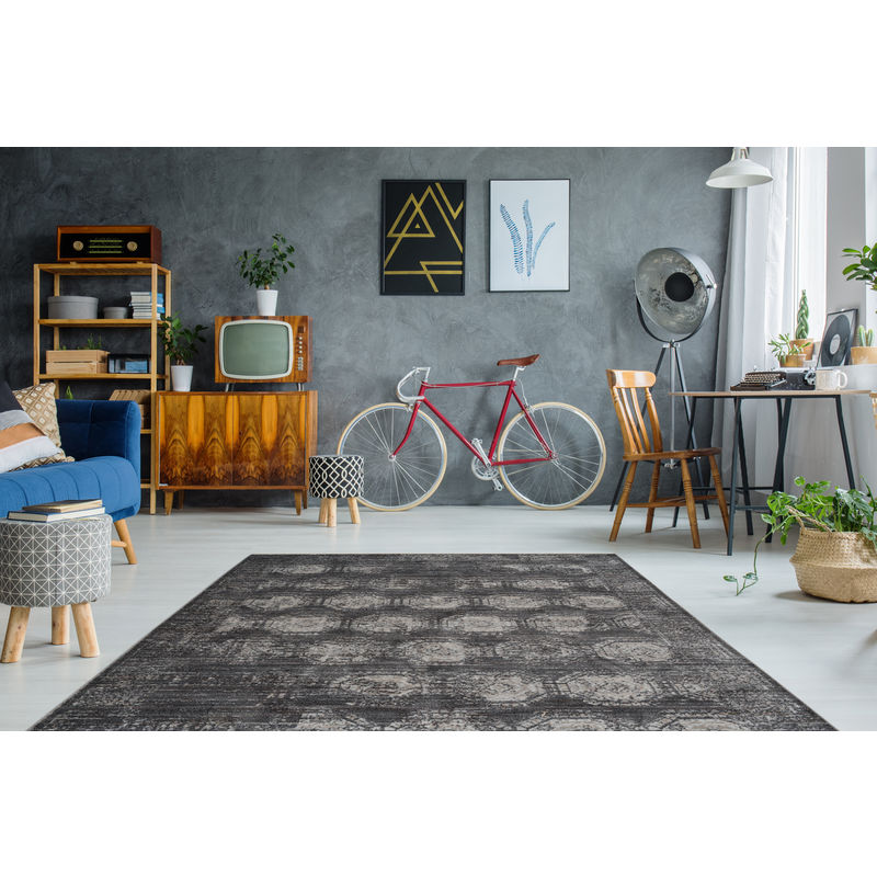 Teppich Modern Farbfelder Verlauf Wohnzimmer Taupe Braun Beige Blau 200x290cm Zfo6p 200 290 E