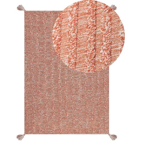 Teppich MUGLA Orange 160 x 230 cm Baumwolle