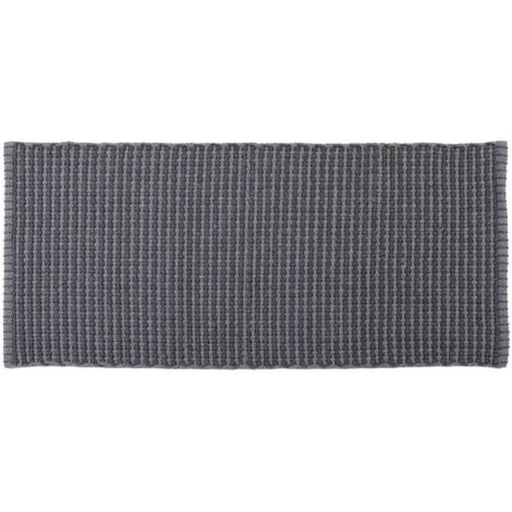 Teppich polyester baumwolle geflochten 50x120 cm - hellgrau - Tendance