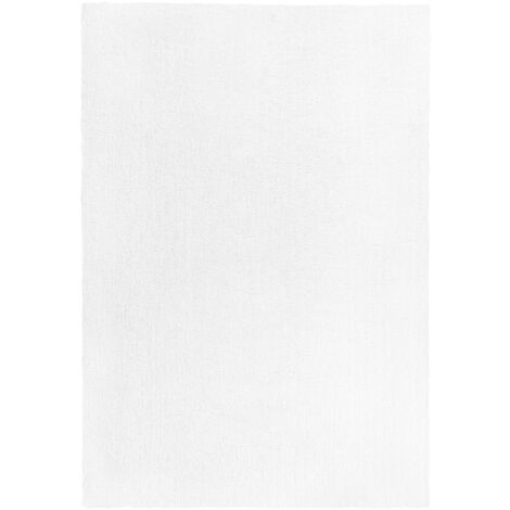 Teppich rechteckig 160 x 230 cm weiß getuftet Shaggy Hochflor Modern Demre - Weiß