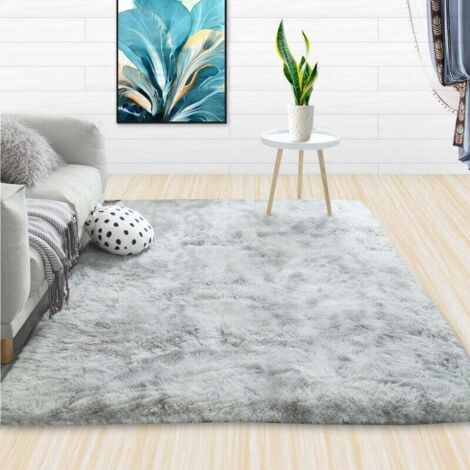 Teppich Schlafzimmer Shaggy Teppich für Wohnzimmer Shaggy große Bodenmatte für Flur weicher, flauschiger Shaggy-Teppich, dicker, flauschiger, rutschfester Innenteppich für Wohnzimmer, Schlafzimmer (Gr