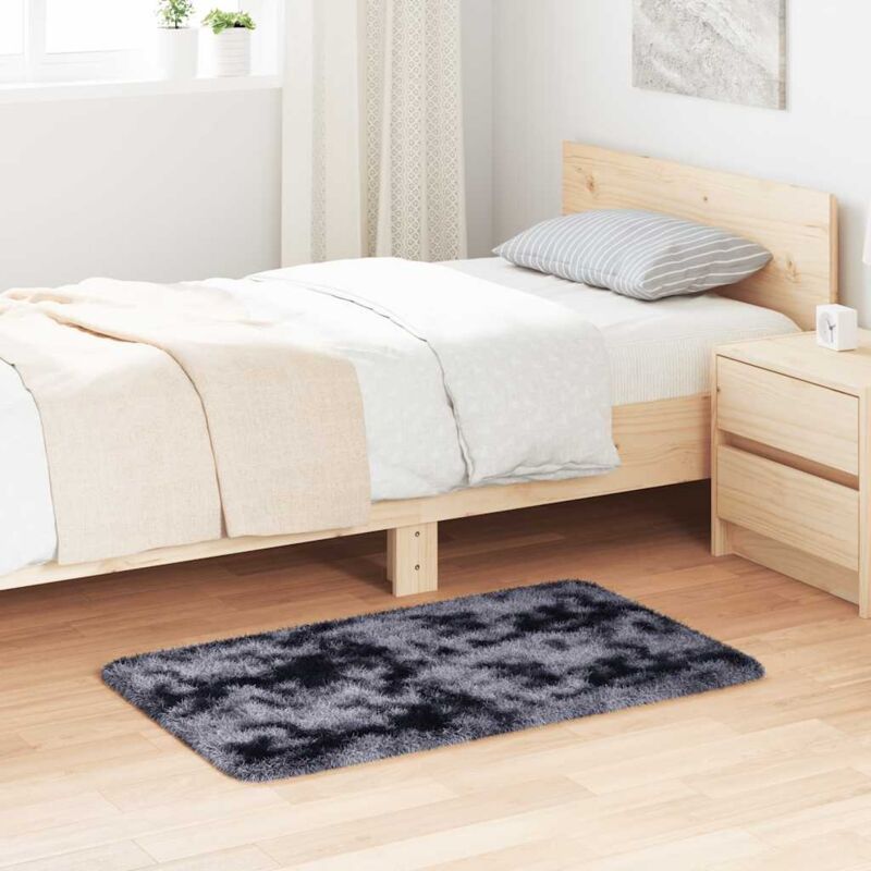 Vidaxl - Teppich Shaggy Hochflor Navarra Dunkelgrau 60x100 Cm Polyester