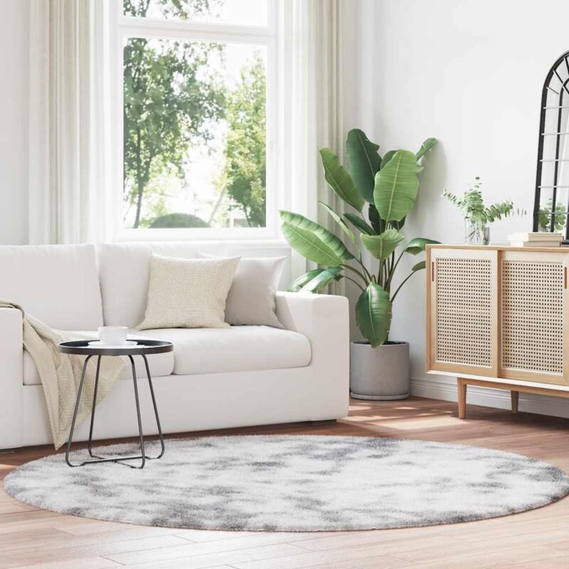 Vidaxl - Teppich Shaggy Hochflor Navarra Silbergrau 200x200 Cm Polyester