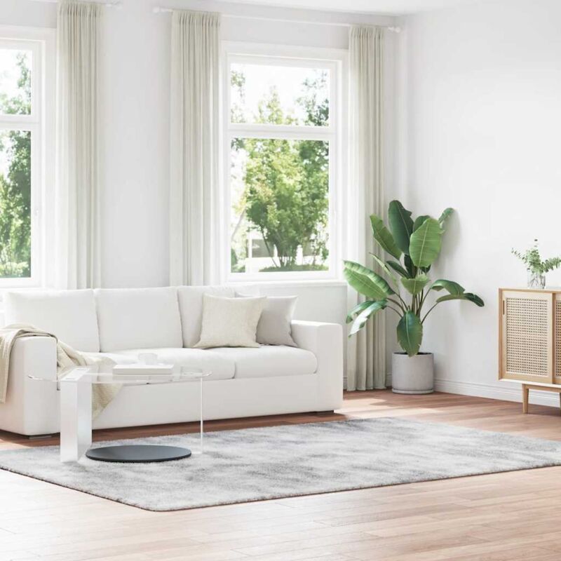 Vidaxl - Teppich Shaggy Hochflor Navarra Silbergrau 200x290 Cm Polyester