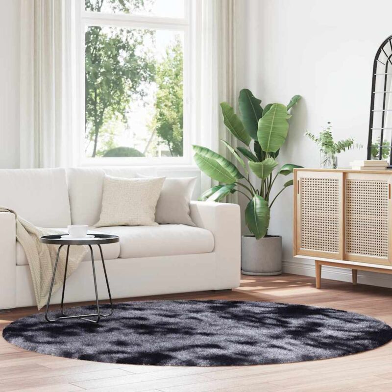 Vidaxl - Teppich Shaggy Hochflor Navarra Dunkelgrau 200x200 Cm Polyester