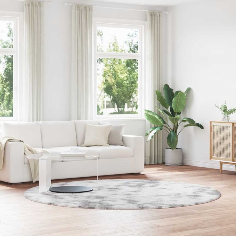 Vidaxl - Teppich Shaggy Hochflor Navarra Silbergrau 240x240 Cm Polyester