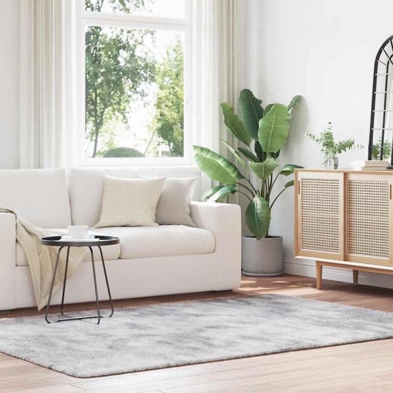 Vidaxl - Teppich Shaggy Hochflor Navarra Silbergrau 160x230 Cm Polyester