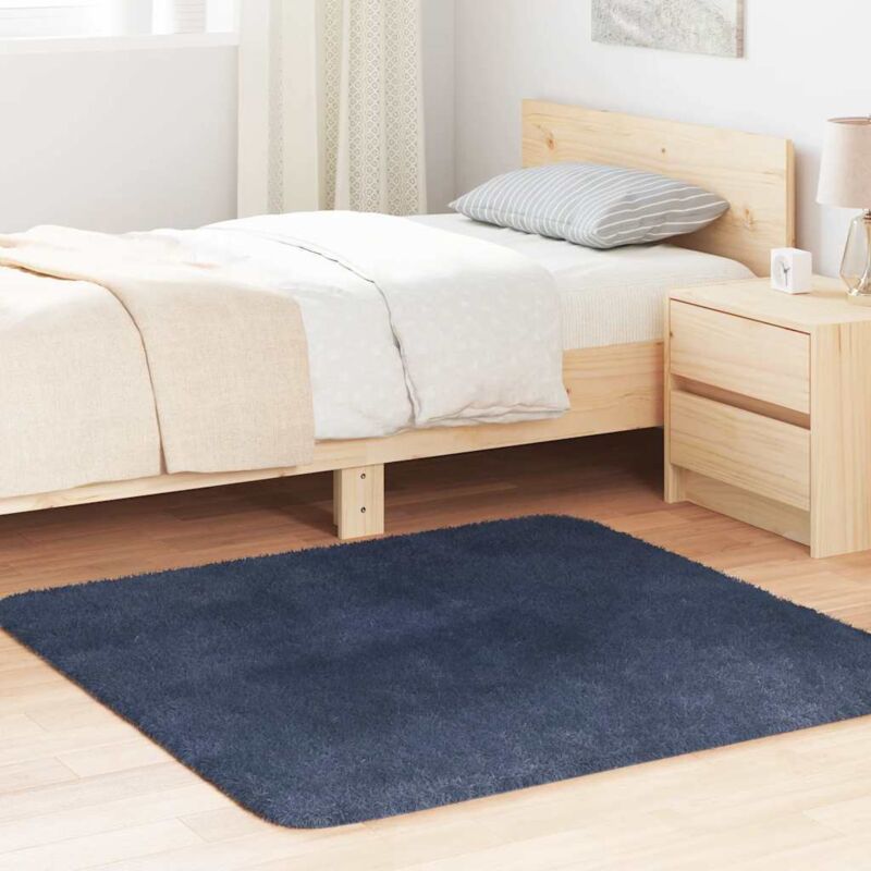 Vidaxl - Teppich Shaggy Hochflor Navarra Marineblau 120x120 Cm Polyester