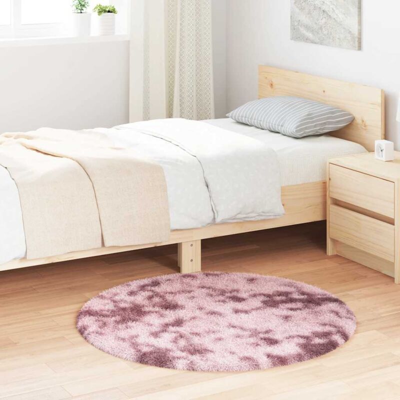Teppich Shaggy Hochflor Navarra Altrosa 100x100 Cm Polyester Vidaxl