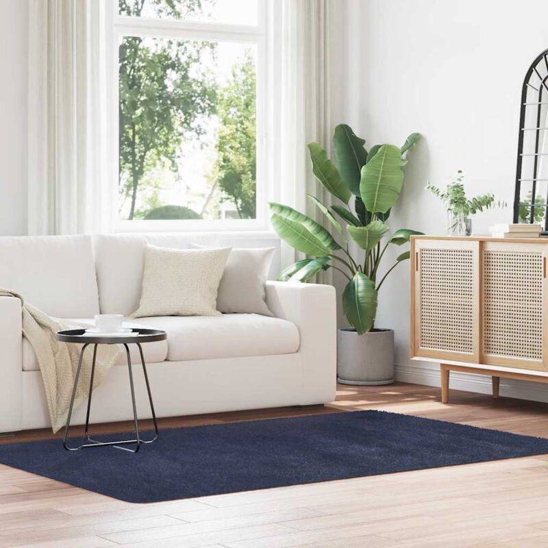 Vidaxl - Teppich Shaggy Hochflor Navarra Marineblau 130x200 Cm Polyester
