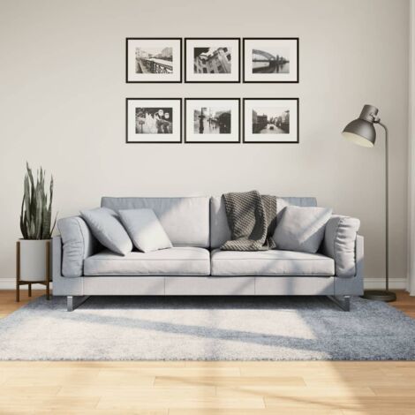 Teppich Shaggy Hochflor Modern Blau 140x200 cm vidaXL