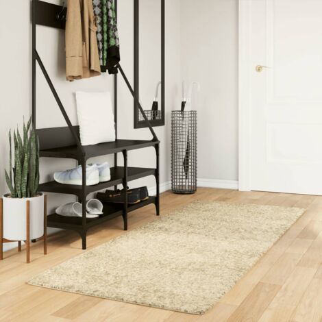 Teppich Shaggy Hochflor Modern Golden 80x200 cm vidaXL