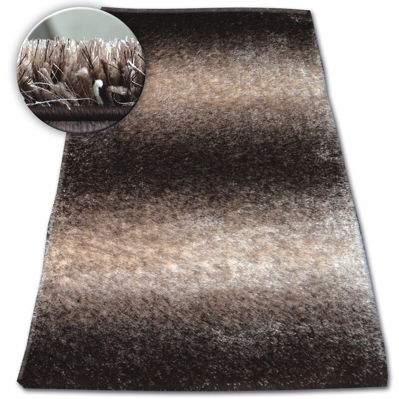 Rugsx - Teppich Shaggy space 3D B315 braun brown 120x170 cm