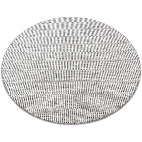 RUGSX Teppich SISAL LOFT 21198 BOHO Kreis elfenbein/silber/taupe beige rund 120 cm