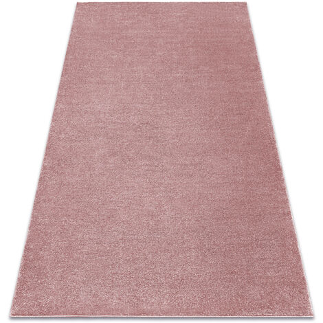 Teppich SOFTY glatt, einfarbig rosa pink 180x270 cm