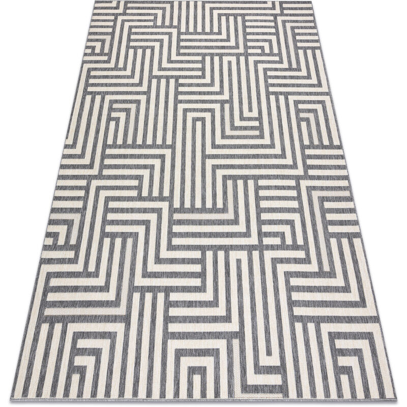 Rugsx - Teppich SPRING 20421332 Labyrinth, geschlungen - creme / grau Grau und Silbertönen 120x170 cm