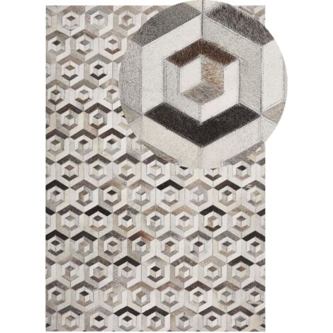 Teppich TAVAK Beige 140 x 200 cm Echtleder