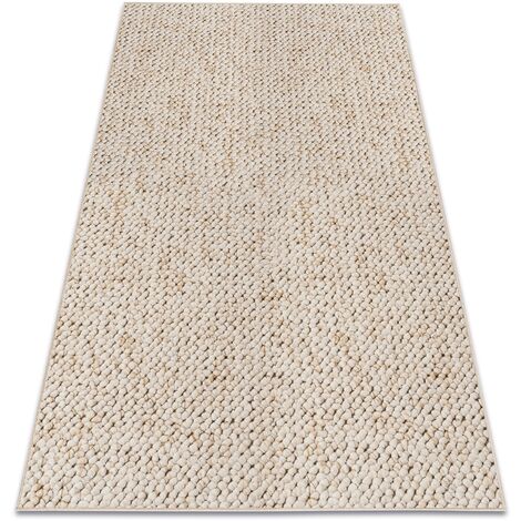 RUGSX Teppich Teppichboden CASABLANCA creme white 100x250 cm