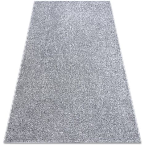 Teppich Teppichboden SANTA FE silber 72 eben, glatt, einfarbig gray 100x250 cm