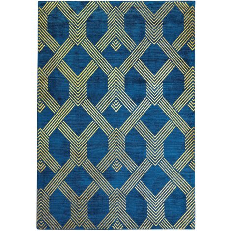 Teppich VEKSE Blau 140 x 200 cm Viskose