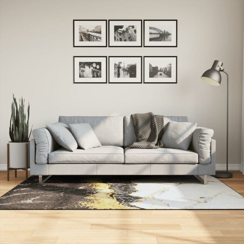 Teppich Waschbar Mehrfarbig 120x180 Cm Rutschfest Vidaxl