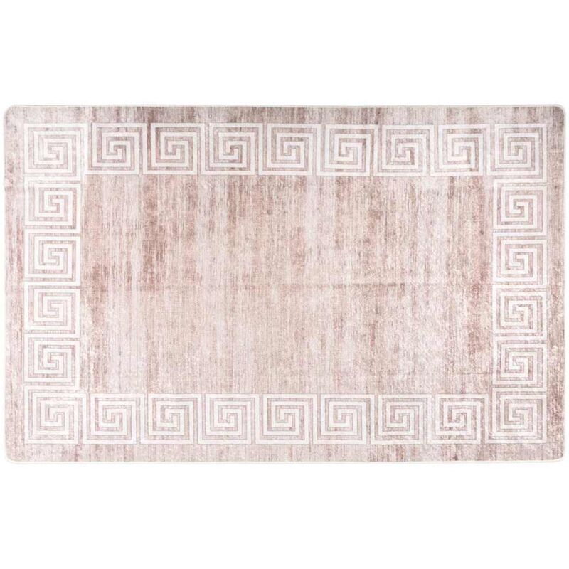 Teppich Waschbar Beige 160x230 Cm Rutschfest - Vidaxl