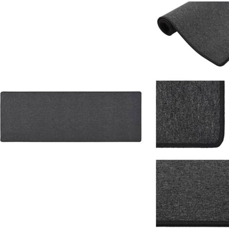 Teppichläufer Anthrazit 80x250 cm - Teppichläufer - Anthrazit - Wohnzimmerteppich - Flurrezept - Schlafzimmersteppich