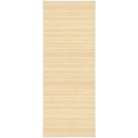 Teppich，Wohnzimmer Teppiche，Fußmatte Bambus 80 x 200 cm Natur VESS192345