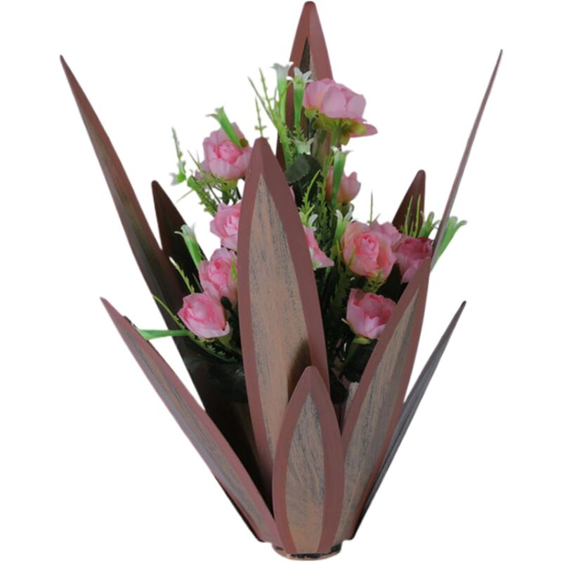 Téquila Sculpture Rustique, 13,8 '' Plantes en métal artificielles, Style de décoration intérieure de Plante d'agave métal