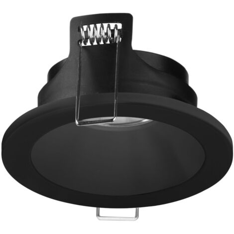 Ter - Downlight Empotrable de Techo de 90mm de Diámetro para Bombilla GU10 en Color Negro