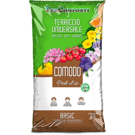Tercomposti COMODO Terra Terriccio Substrato Orto Fiori 70 LT